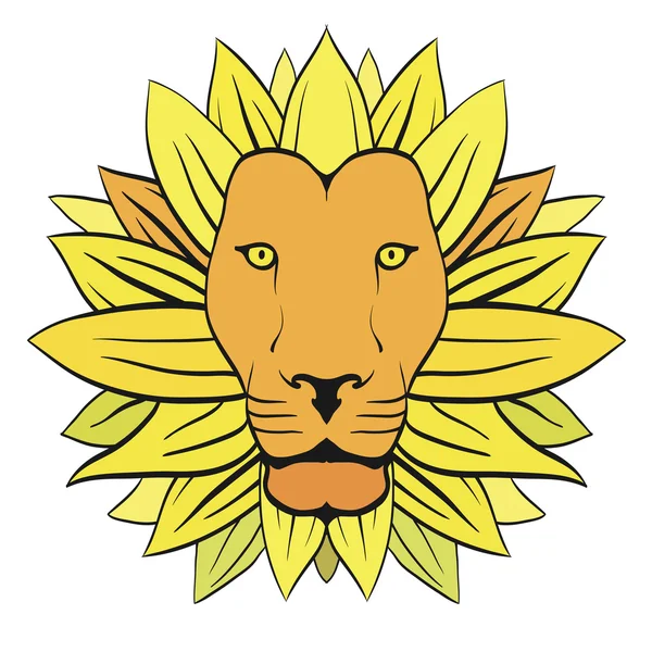 Стилизованная икона льва — стоковый вектор