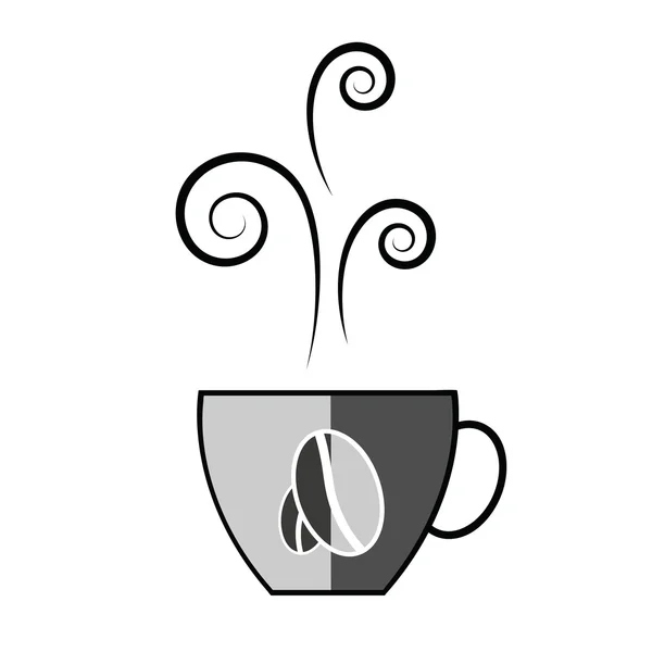 Taza de café caliente — Vector de stock