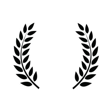 Laurel çelengi - zaferin ve gücün sembolü. Uygulamalar ve web siteleri için düz simge