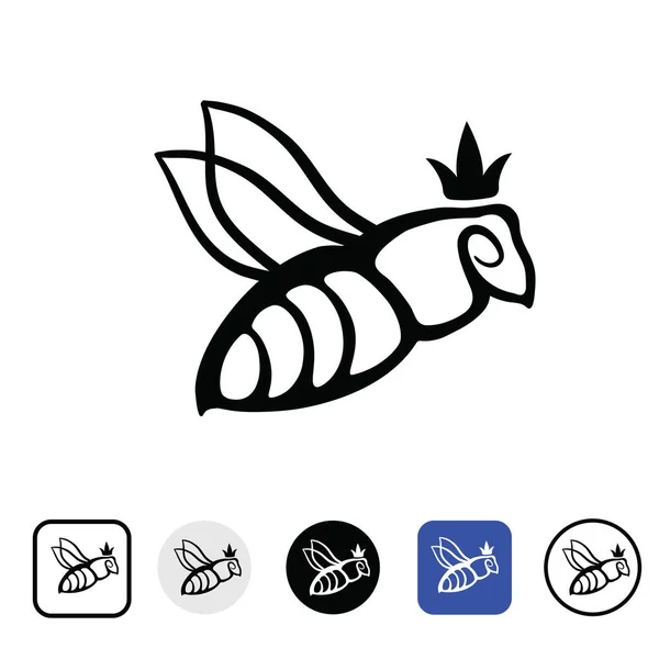 Zestaw Logo Królowej Pszczół Dla Twojego Biznesu — Wektor stockowy