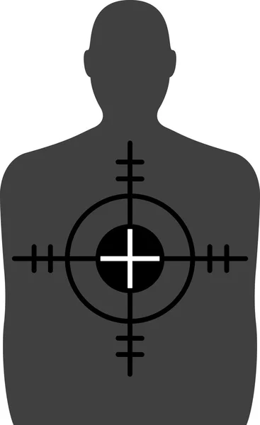 Zielscheibe - eine Schießstandscheibe mit Fadenkreuz — Stockfoto