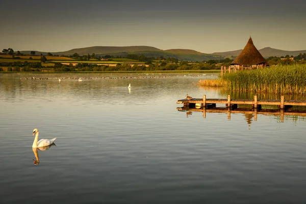 Pontón Lago Llangors Brecon Beacons —  Fotos de Stock