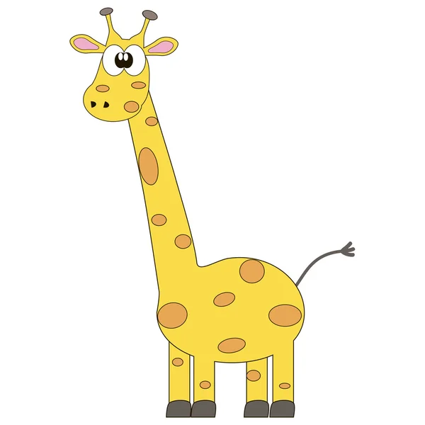 Söta tecknade giraff — Stock vektor