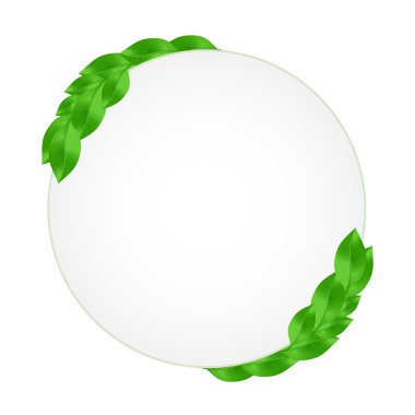 yuvarlak etiketle yapraklar