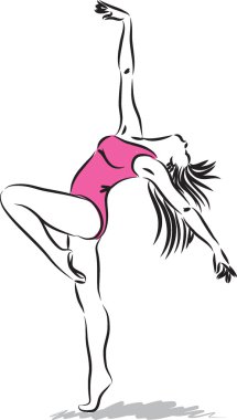 kadın dansçı 2 illüstrasyon