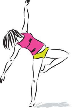 resimde germe kadın dansçı