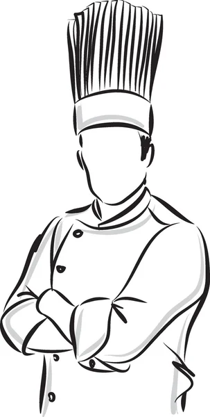 Man master chef illustration — Stock Vector