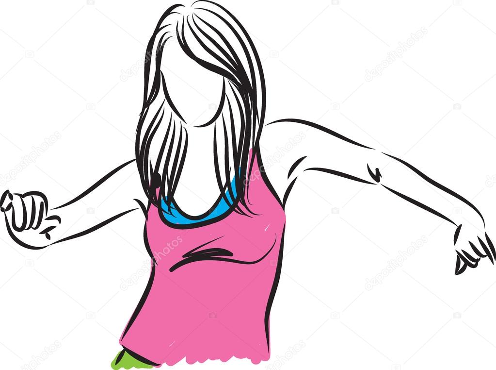 Ilustración Vector Bailarín — Stock De Cuerpo Mujer iOPXZku
