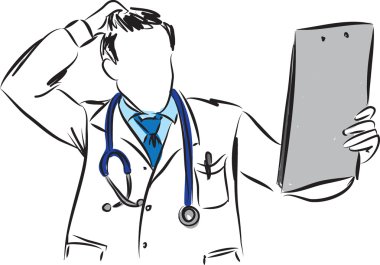 Doktor sorunları jest tanı sonuçları illüstrasyon