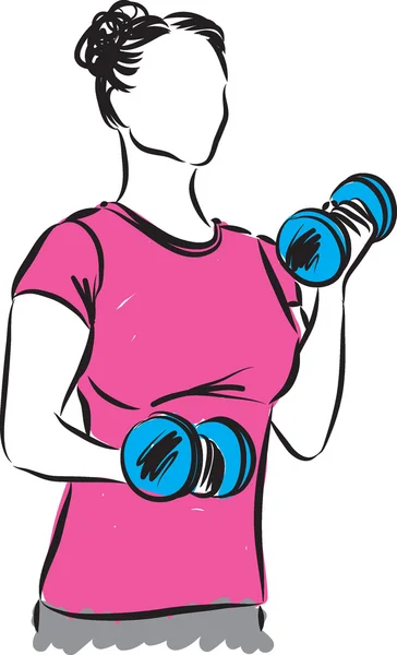 锻炼的健身漂亮女人图 — 图库矢量图片