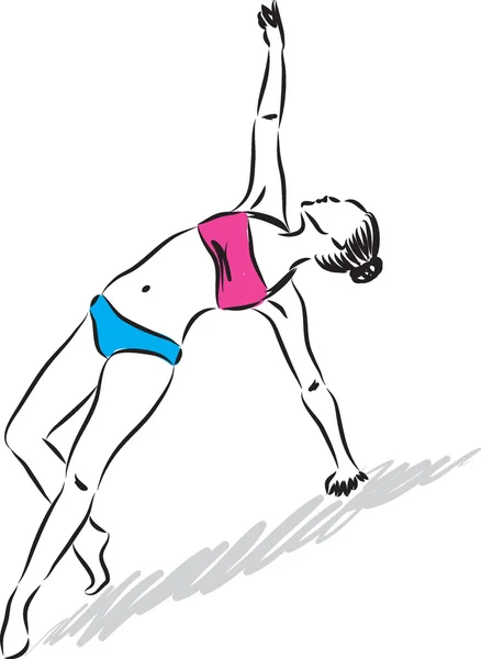 Fitness mujer cuerpo ilustración — Archivo Imágenes Vectoriales