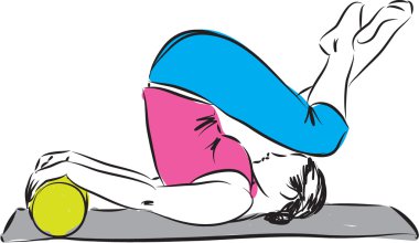 Fitness kadın illüstrasyon 8