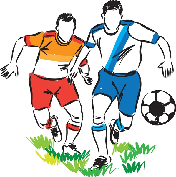 サッカー男性プレーヤー イラスト — ストックベクタ
