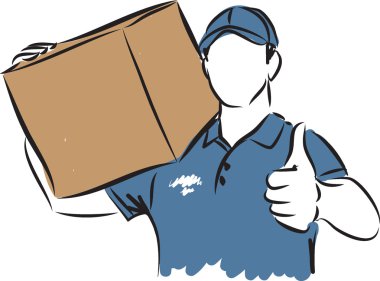 teslimat adam hareket illüstrasyon