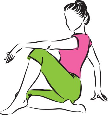 resimde modelleme aşağı oturan kadın