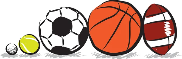 Esportes bolas ilustração (2 ) — Vetor de Stock