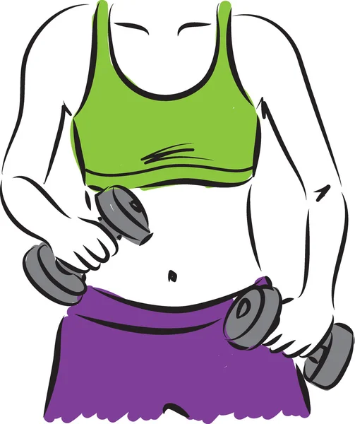 Ilustración de mujer fitness (4 ) — Vector de stock