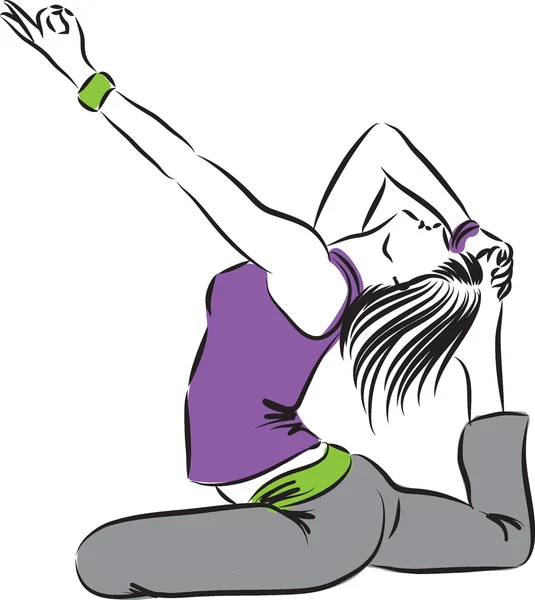 Illustration de posture de yoga (2 ) — Image vectorielle