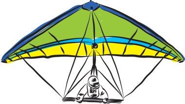 adam parkurunuz süzülürken illüstrasyon