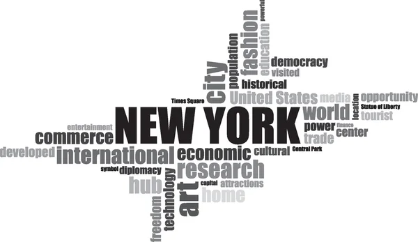 New York Eeuu yazı illüstrasyon — Stok Vektör
