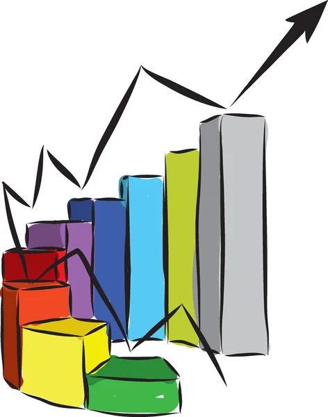 Progress color business illustration — Stock Vector