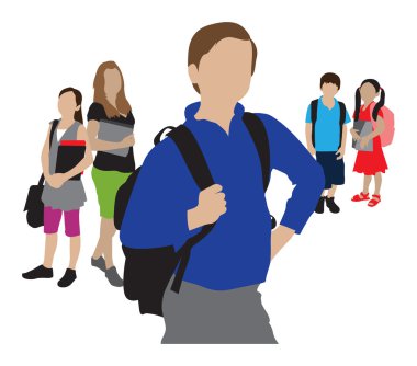 geri okul okul resimde için gidiş çocukları için