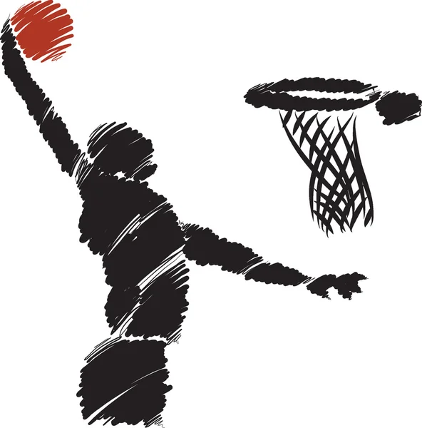 Basketballspieler Abbildung 3 — Stockvektor
