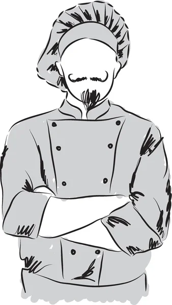 Man chef illustration (3) — Stock Vector