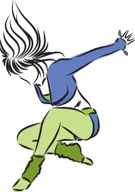 kadın dansçı illüstrasyon bbb