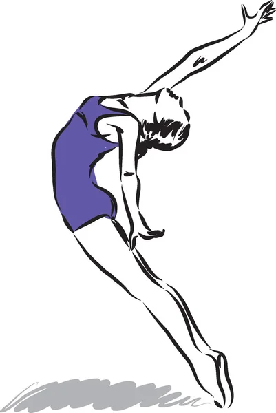 Mulher dançarina ilustração ccc — Vetor de Stock