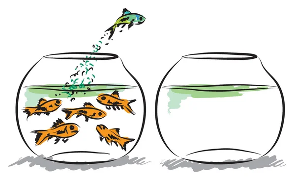 Aquarium de poissons concept d'entreprise — Image vectorielle