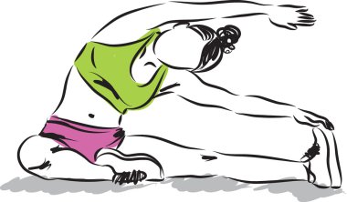 Fitness Kız 2 illüstrasyon