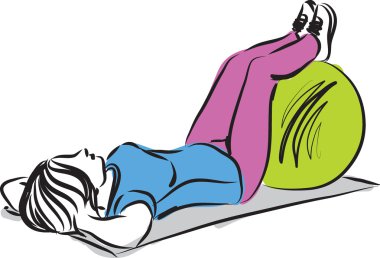 Fitness kadın illüstrasyon (3)