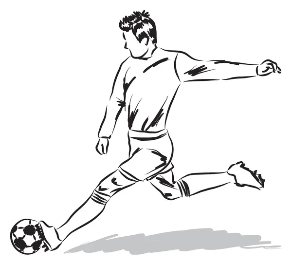 Fußballspieler-Illustration — Stockvektor