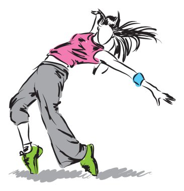 hip-hop dansçısı resimde B
