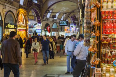 Kapalı Çarşı. Istanbul, Türkiye - 6 Mayıs 2016