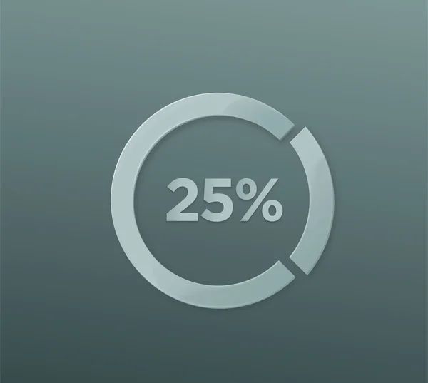 25 % procent infographic — Stockový vektor