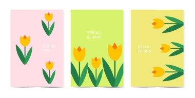 Elle çizilmiş bahar yatay afişi, tarlada çiçek açıyor. Bahar tatili için mükemmel, Anneler Günü, Paskalya, Kadınlar Günü. Arka planda güzel çayır çiçekleri var. Vektör illüstrasyonu.