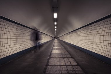 long exposure shot in tunnel clipart