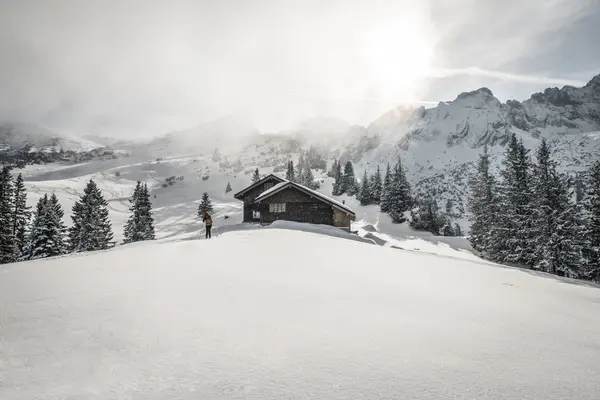 Esquí de travesía en los Alpes — Foto de Stock