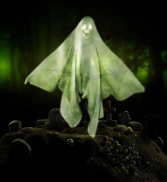Illustration of a floating Ghost — Stock Photo, Image