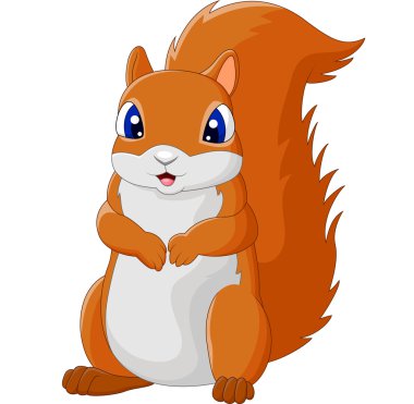 Çizgi film sevimli sincap