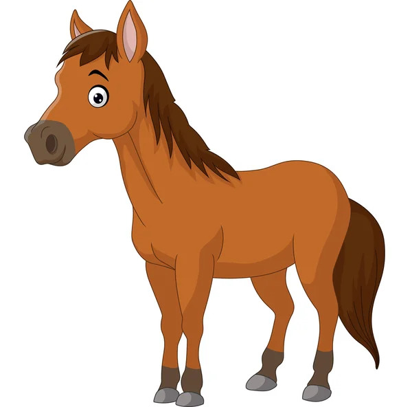 Lindo caballo de dibujos animados — Vector de stock