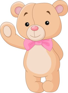 Sevimli çizgi ayıcık sallayarak