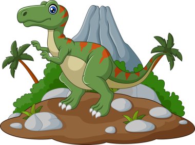 Çizgi film sevimli tyrannosaurus çizgi film