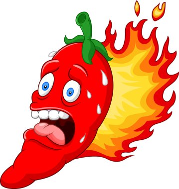 karikatür chili biber