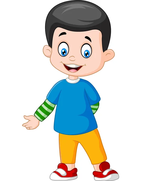 Cute boy standing — Stock Vector