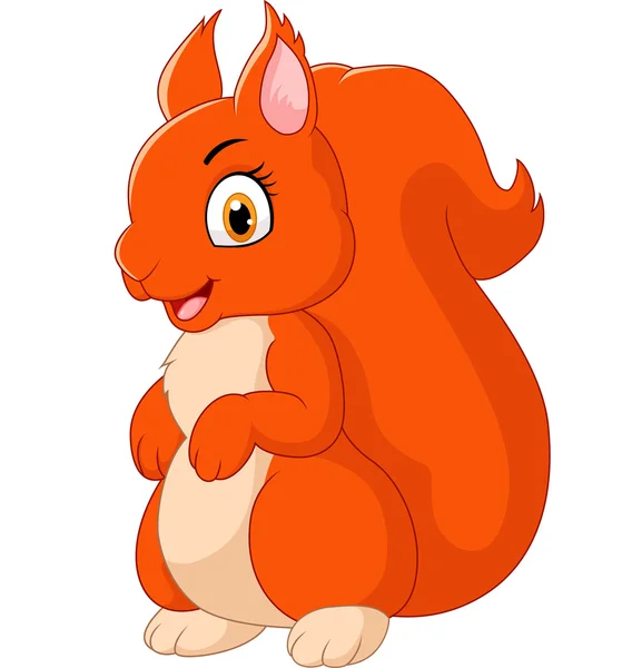 Cartoon adorable squirrel — Stock Vector