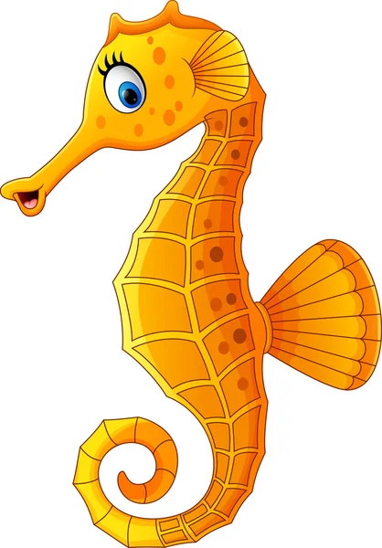 Schattig seahorse cartoon — Stockvector