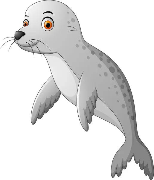 Söt baby seal cartoon — Stock vektor